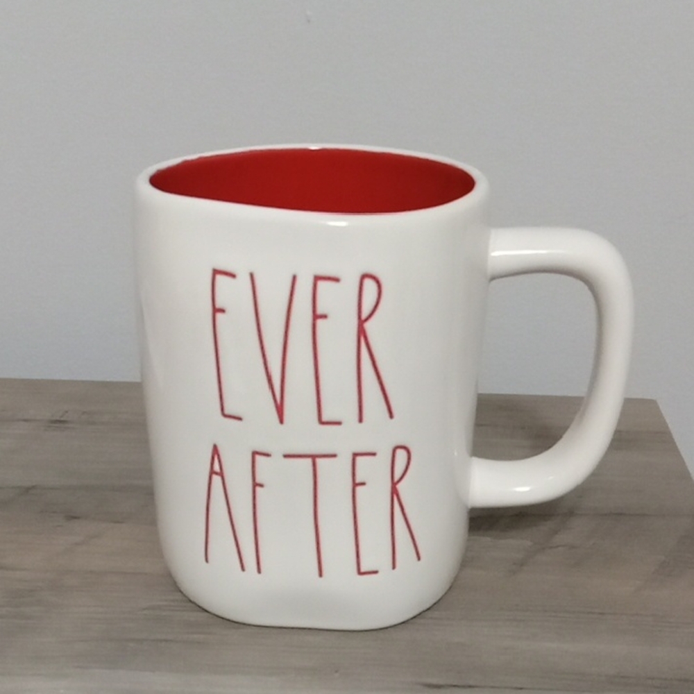 Rae Dunn White and Red Ever After Mug